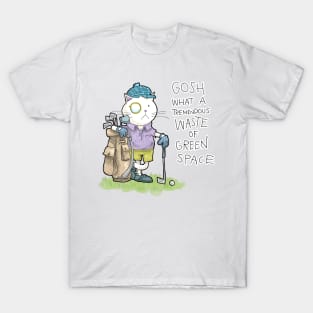 Dapper Cat - Green Space Golfing T-Shirt